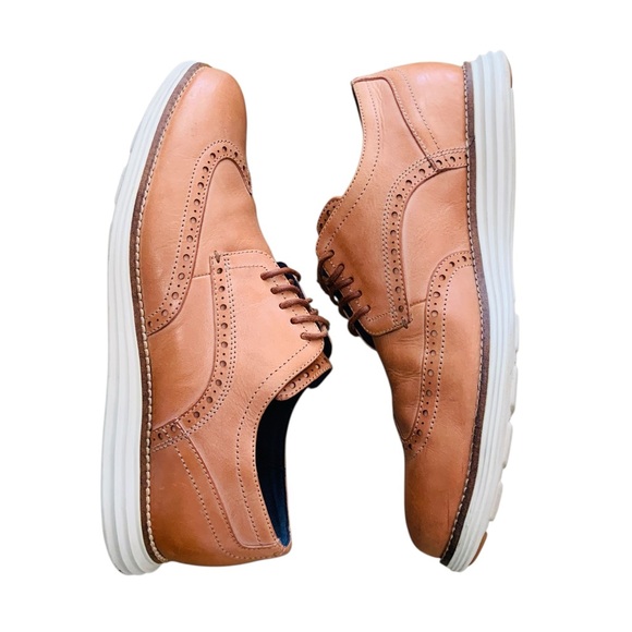 Cole Haan Original Grand Wingtip Brown Leather Oxford Shoes Men's 8.5 M - Picture 4 of 9